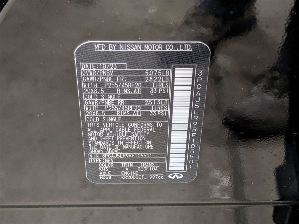 2024 INFINITI QX55 SENSORY