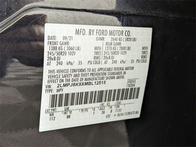 2021 Lincoln Nautilus Reserve