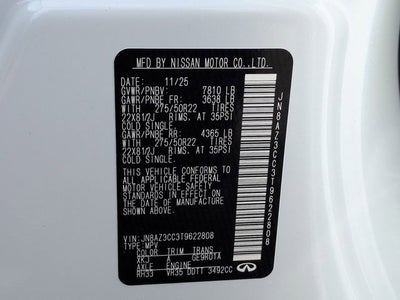 2026 INFINITI QX80 AUTOGRAPH