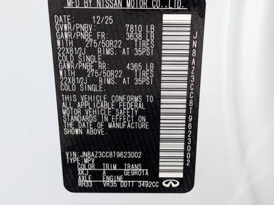 2026 INFINITI QX80 AUTOGRAPH