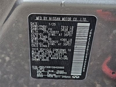 2025 INFINITI QX80 SENSORY