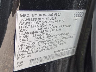2022 Audi Q8 55 Premium Plus quattro