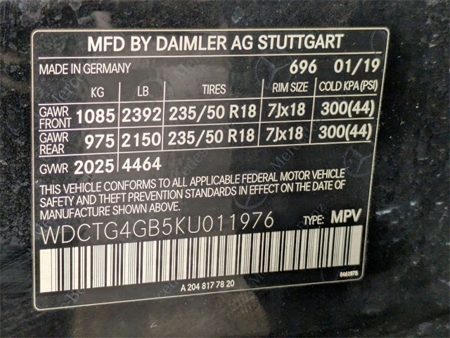 2019 Mercedes-Benz GLA GLA 250 4MATIC®