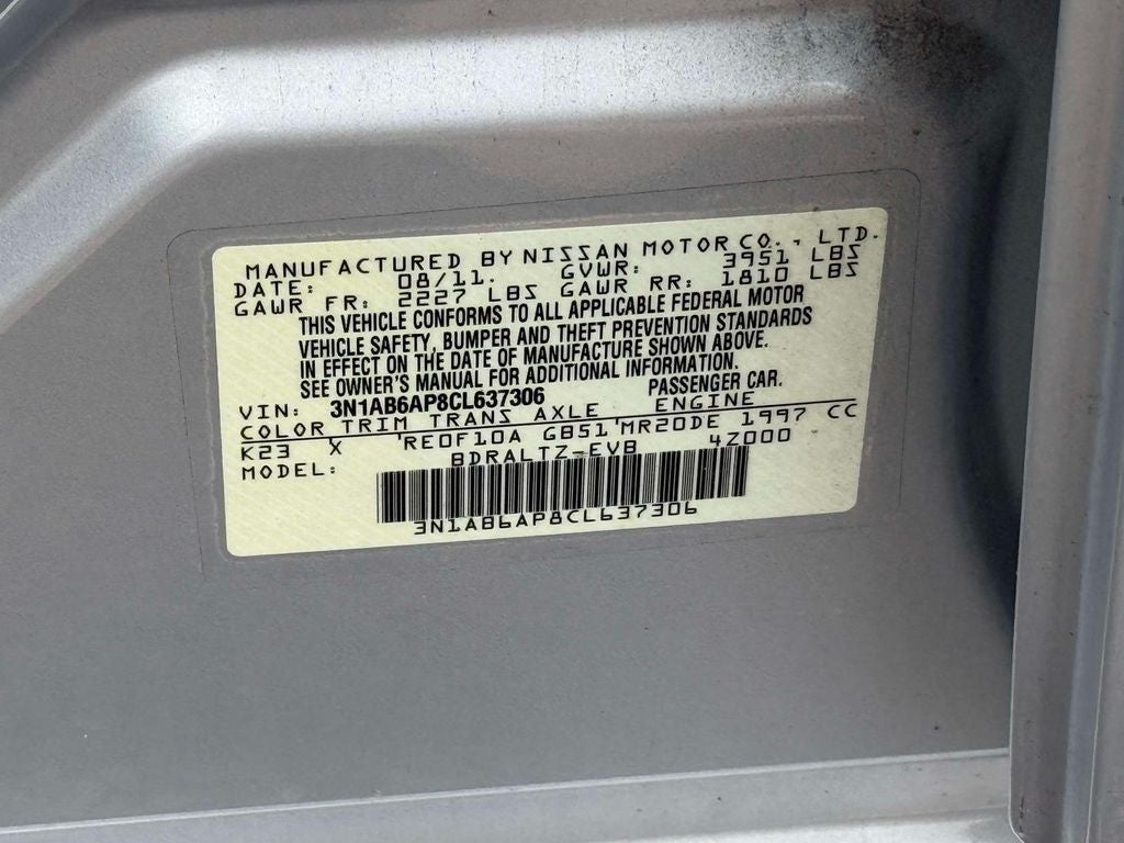 2012 Nissan Sentra 2.0 SR