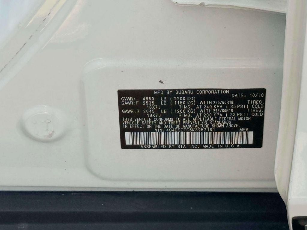 2019 Subaru Outback 3.6R Touring